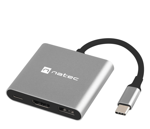 NATEC MULTIPORT ADAPTER FOWLER MINI USB-C 3W1 HUB -> USB 3.0, HDMI NMP-1607 - 1470210 - zdjęcie